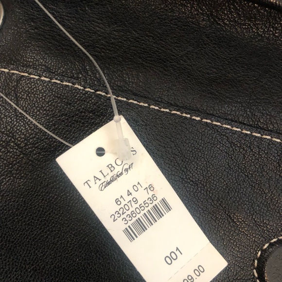 Talbots Black Leather Foldover clutch bag NWT - Picture 3 of 6